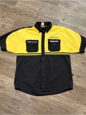 Bombardier Ski-Doo Black & Yellow Mechanic button up Shirt